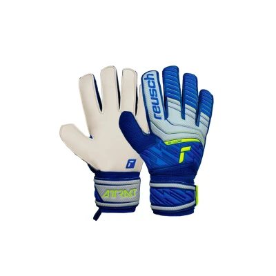 Bild av Reusch Unisex målvaktshandskar attraktiva solida, vuxna, män, unisex, yttre söm, snitt, solid beläggning för alla spelområden, fotbollshandskar Vapor Grå/Mörkblå, 10, 5270515