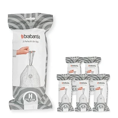 Bild av Brabantia Müllbeutel PerfectFit Multipack, Vit Kod H, 120 Påsar