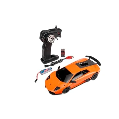 Bild av Carson 500404307 1:24 Lamborghini Murcielago SV 2.4G 100% RTR fjärrstyrd bil, LED belysning, körtid ca. 60 min, RC fordon, bil 1:24, leksak