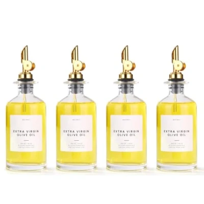 Bild av Molimoli glas olivolja cruet set 350 ml flaskor med viktade hällar, 4