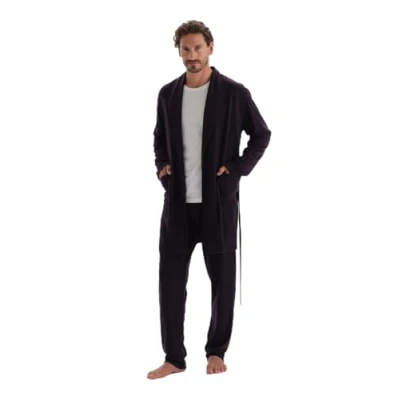 Bild av DAGI Striped Regular Pyjamasbyxor, Storlek: Small, Bordeaux
