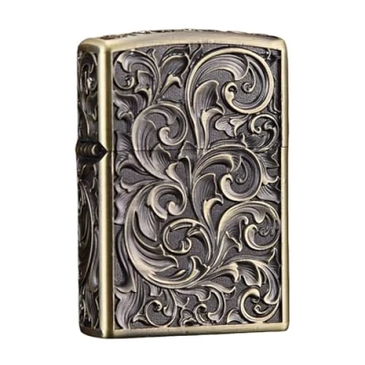 Bild av junweideyi kinesisk stil tändare av gåvorna, utbytbar för Zippo (endast fodral), kompatibel innerstorlek 3,6 cm x 1,2 5 cm, lättare hölje (stil 5)