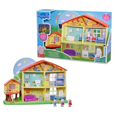Bild av Peppa Pig Peppa’s Adventures Peppa&#039;s Playtime to Bedtime House Pre school Toy, Speech, Light and Sounds, Ages 3 Up , Red