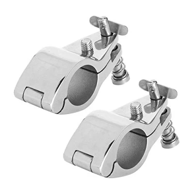 Bild av EBTOOLS 2st Båt Gångjärn Övre käke Slide 316 Rostfritt stål Marine Hardware Beslag Tip Style Bimini Top Rail Mount(22mm)