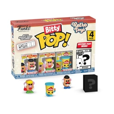 Bild av Funko Bitty Pop! Retro Leksaker Mr. Potato Head 4 st och en överraskande mystisk minifigur 0,9 tum (2,2 cm) samlarobjekt Stapelbar displayhylla ingår Presentidé Cake Topper