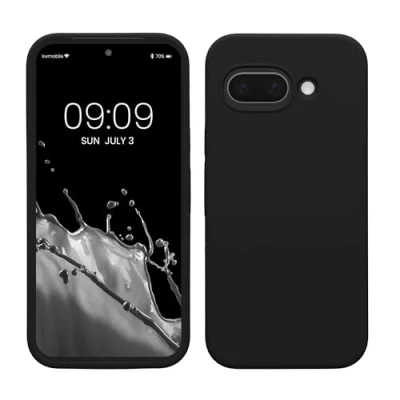 Bild av kwmobile Telefonfodral kompatibelt med Google Pixel 9a fodral mjukt för smartphone baksidesfodral i svart