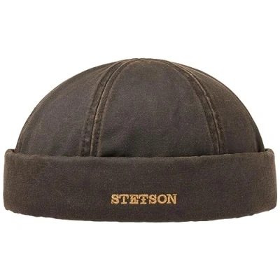 Bild av Stetson Old Cotton vinter Dockermössa Herrar vintermössa mössa med uppvik, Docker, foder, Sluten på baksidan, foder höst M (56 57 cm) brun