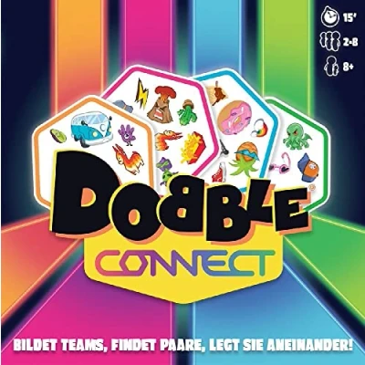 Bild av Zygomatic, Dobble Connect, familjespel, kortspel, 2 8 spelare, från 8+ år, 15 minuter, tyska