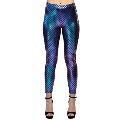 Bild av Boland leggings sjöjungfru, mjällmönster, undervattensvärld, kostym, temafest, karneval