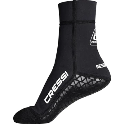 Bild av CRESSI Resilient PRO, svart dubbelfodrade 2 mm neopren strumpor utrustade med halkfri gummisula unisex vuxen, 2XL