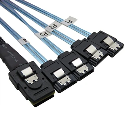 Bild av YIWENTEC Mini SAS 36P SFF 8087 till 4 SATA mål hårddiskanslutning datakabel 1m
