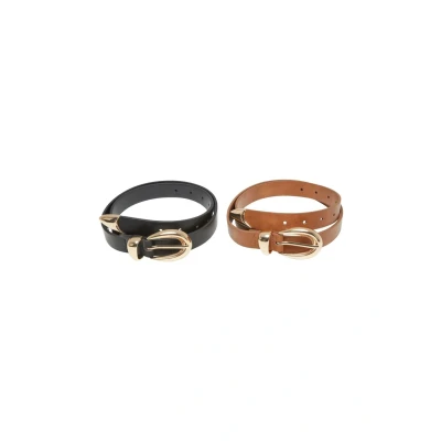 Bild av Urban Classics Chunky Buckle LOOP 2PACK Skärp, Storlek: L/XL, Black gold brown