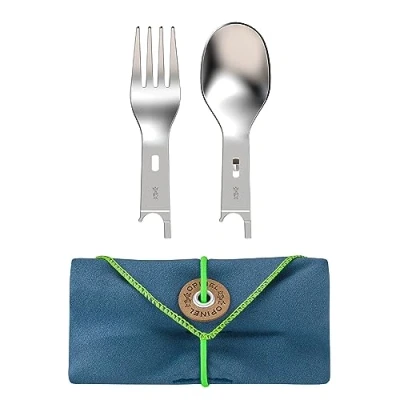 Bild av Opinel PICNIC PLUS 3 delat set, lämplig för kniven nr. 08, en gaffel och sked, total längd 10,5 cm, 254635