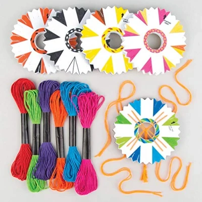 Bild av Baker Ross AV207 vänskapsarmband för pyssel och bärande kreativt pysselset barn att designa ge som present (4 stycken), sorterade, 9,5 cm, 4 pack