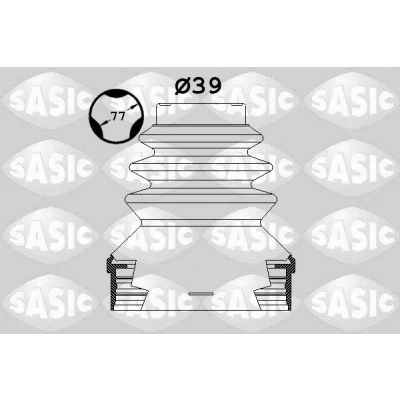 Bild av SASIC 1900002 Soufflet de Cardan du côté boîte vitesses PEUGEOT: 607 Berline, 407 SW, CITROËN: C4 I 3/5 portes, Picasso 1