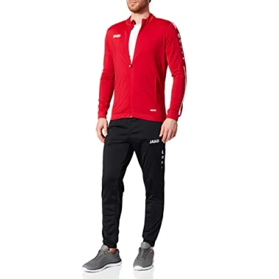 Bild av JAKO Herr träningsoverall polyester striker 2.0, chili röd/vit, M, M9119