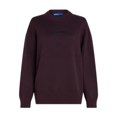 Bild av KARL LAGERFELD JEANS klj avslappnad logo tröja, Plum Perfect, S
