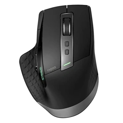 Bild av Rapoo MT750S trådlös mus 3200 DPI sensor miljövänligt uppladdningsbart batteri ergonomiskt för högerhänta PC &amp; Mac svart
