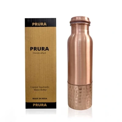 Bild av PRURA, ayurvedisk koppar vattenflaska, läckagesäker naturren kopparbehållare 900 ml/30 oz design 5
