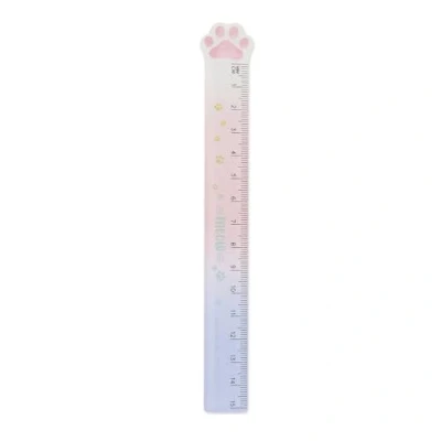 Bild av Legami Meow linjal för mätning, betoning och spårning av skarpa exakta linjer, plast Kitty Theme linjal, 15 cm