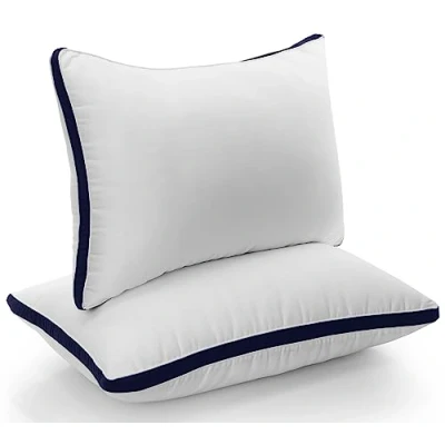 Bild av Utopia Bedding Sovkuddar 50 x 70 cm 2 Pack, bomullsblandning överdrag sängkuddar, mjuka kuddar av högsta kvalitet för fram, och rygg, sidosovare (Marinblått)