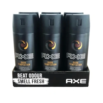 Bild av Axe Deodorant/kroppsspray män &quot;Dark Temptation&quot; 6 pack (6 x 150 ml)