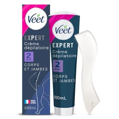 Bild av VEET Expert hårborttagningskräm för envis hår kropp och ben fungerar på 2 minuter 200 ml