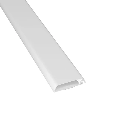 Bild av D Line trunkledning, kabelskydd för väggar, städa upp bland TV kablarna, målningsbar, självhäftande, gångjärnsförsedd design i ett stycke 60 (B) x 15 mm (H) 40 cm längd Vit