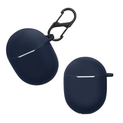 Bild av kwmobile fodral kompatibelt med Google Pixel Buds A serien silikonskyddshållare för öronsnäckor mörkblå