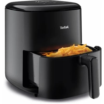 Bild av Tefal EY2458 Easy Fry Max varmluftsfritös, 5 L kapacitet, 10 automatiska tillagningsprogram, digital pekskärm, tid/energibesparande, non stick beläggning, svart,