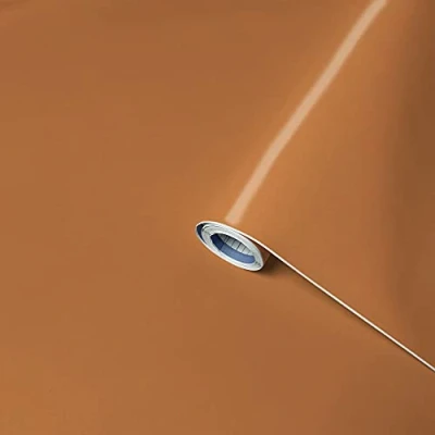 Bild av Venilia 53108 Enfärgad, matt, orange, dekorativ möbeltapet, självhäftande film, PVC, ftalatfri, 45 cm x 3 m, 160 µm (tjocklek 0,16 mm), polyvinylklorid
