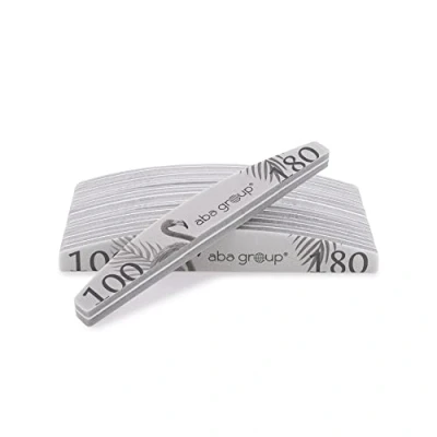 Bild av Aba Group 10 stycken professionell nagelpolermaskin premium, polerblock, block för polering, slitstark, engångsbruk, exakt, tillverkad i EU, manikyr, pedikyr, poleringsset, halvmåne (100/180)
