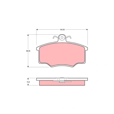 Bild av TRW GDB403 Jeu de plaquettes frein non préparé pour indicateur d&#039;usure avec vis d&#039;étrier accessoires AUDI: Coupe B2, 80 B3