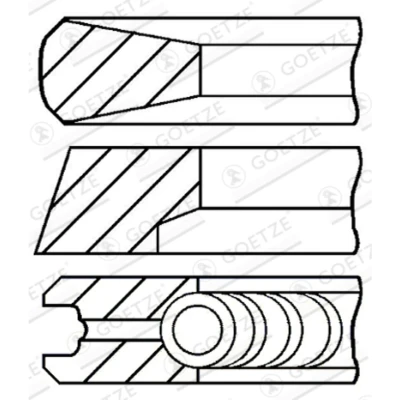 Bild av GOETZE ENGINE 08 440600 00 Jeu De Segments Pistons 132 LKZ Ring