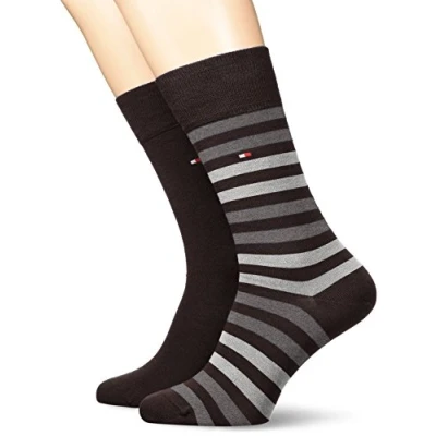 Bild av Tommy Hilfiger DUO Stripe SOCK 2 PACK Strumpor, Storlek: 39 42, Black