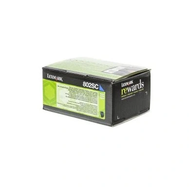 Bild av Lexmark 80C2SC0 / 802SC Cyan Toner Tonerkassett Blå