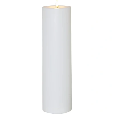 Bild av STAR TRADING LED ljus Flamme Rak 37,5 cm vit plast batteridriven