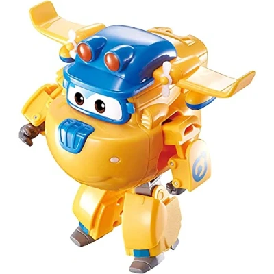 Bild av Super Wings Transforming Construction Donnie Toy Plane and robot Figure Föränderlig figur och från den animerade serien Leksaker för barn 3 år uppåt 12 cm, Multicolore