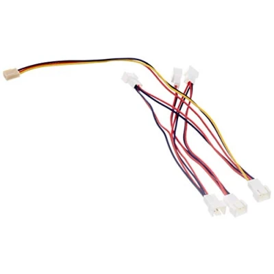 Bild av InLine 3 stift Molex hona till 6 x hane fläktadapter Y kabel