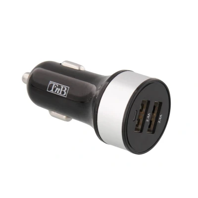 Bild av TnB ACGPCAR48 8107 Chargeur voiture de téléphone mobile 12, 24V 2 USB