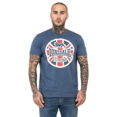Bild av Lonsdale Normale Passform Lunklet Tshirt med print, Storlek: Medium, Navy ecru red