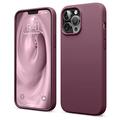 Bild av elago Flytande silikonfodral kompatibelt med iPhone 13 Pro Max (6,7 tum), högkvalitativ silikon, fullt skydd stötsäkert telefonfodral, 3 lagers fodral foder