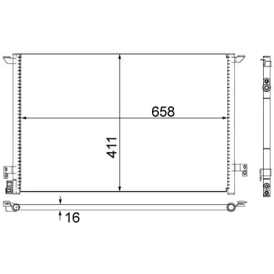 Bild av MAHLE ORIGINAL AC 295 000S Condenseur De Clim sans déshydrateur 658 OPEL: Vectra C CC, Berline, Signum CC