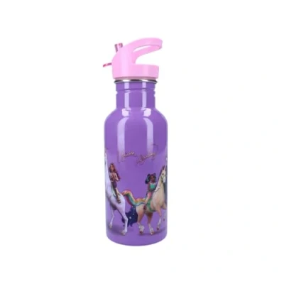 Bild av My sweety pop Barnflaska rostfritt stål dagis skola semester måltid 22 cm 500 ml hydrering presentidé flaska (Unicorn Academy lila)