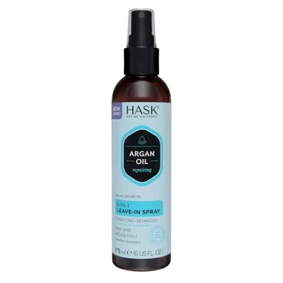 Bild av HASK 5 i 1 Leave balsam spray med arganolja regenererande, för alla hårtyper, färgsäker, glutenfri, utan sulfater, parabener 175 ml