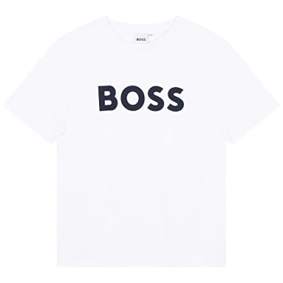 Bild av BOSS Kidswear Short Sleeves TEE Unisex Tshirt med print för barn, Storlek: 102, White