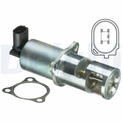 Bild av DELPHI EG10398 12B1 Vanne EGR avec joints RENAULT: Scénic 1, TRAFIC 2 Bus, Kasten, OPEL: Vivaro A Van, Combi, Movano Van