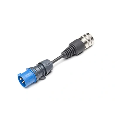 Bild av Juice Connector, CEE16 Blå Adapter för Elfordon, Laddningslösning med Automatisk Justering, Kompatibel Booster 2 och 3 Air Bärbar Mobil Wallbox