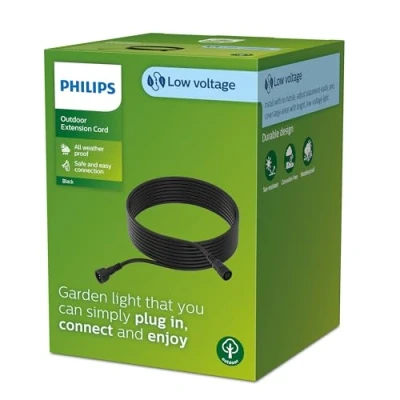 Bild av Philips GardenLink lågspänningskabel för utomhusbruk, 10 m, 24V, svart, vattentät enligt IP67