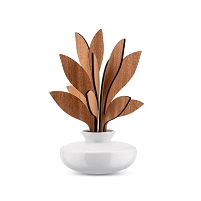 Bild av Alessi The Five Season MW64 2S W doftbladdiffuser av porslin, blad mahogny, vit, trä, en storlek
